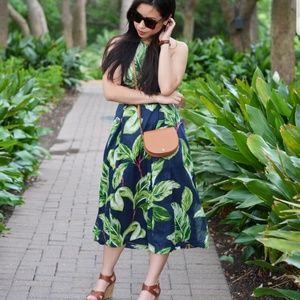 Ann Taylor | Amalfi Palm Midi Dress